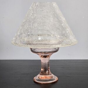 Vintage Fairy Lamp Frankensteined Pink Glass by Partylite+ Yankee Candle